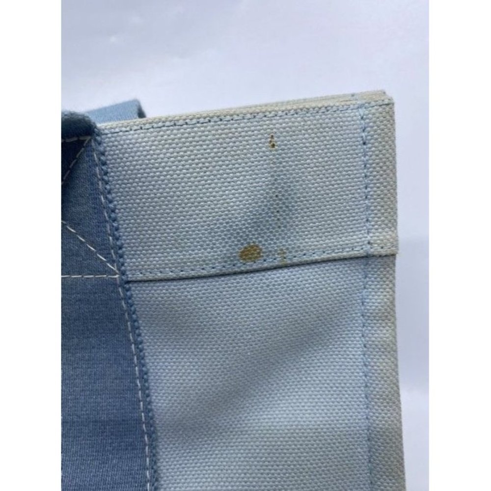 Hermes Deauville Toile Plage Mm Blue Cotton Tote - Picture 11 of 12